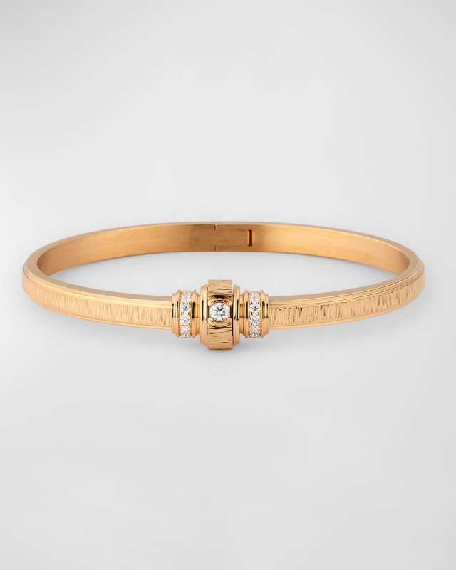 Possession Decor Palace 18K Rose Gold Bangle with Diamonds